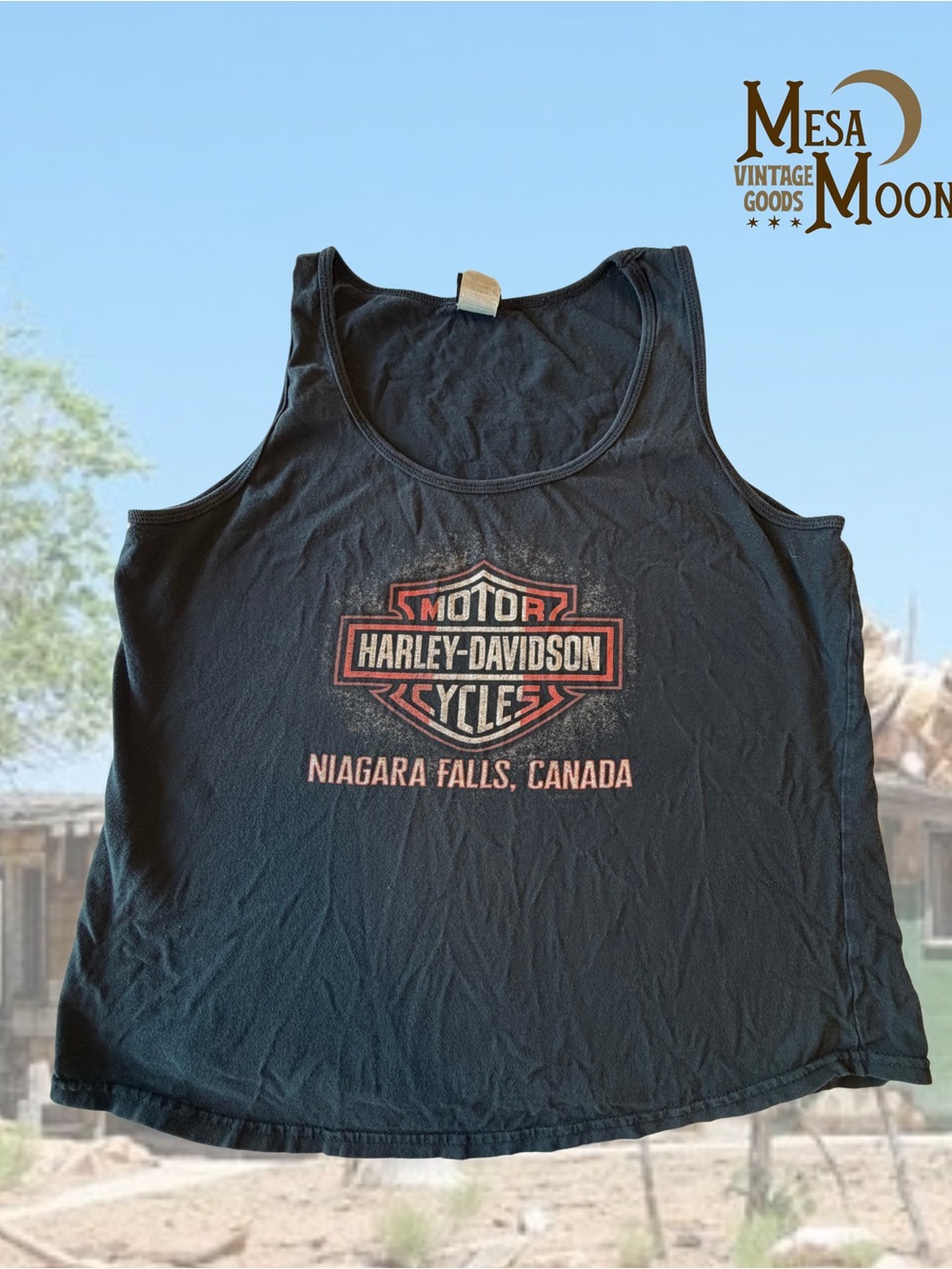 Vintage Harley-Davidson Niagara Falls Black Logo Tank Top